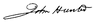 image of John Hunter signature
