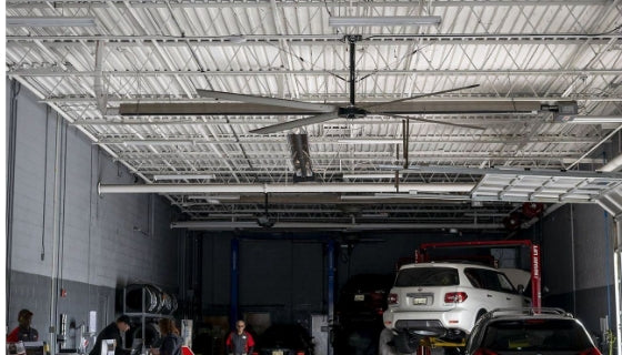 Industrial ceiling fans for warehouses