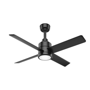 Black Industrial Trak Fan Outdoor with light, Hunter Fan