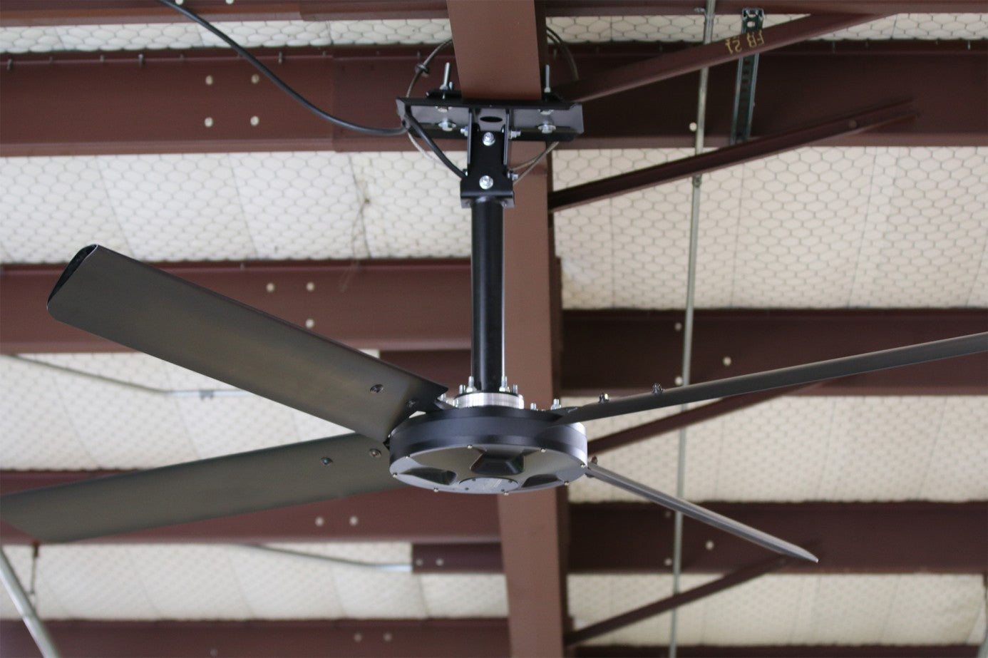 Ceiling fans for automotive service and repair shops
