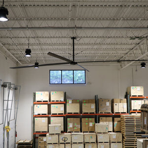 ECO HVLS fan installation part shown in close product detail